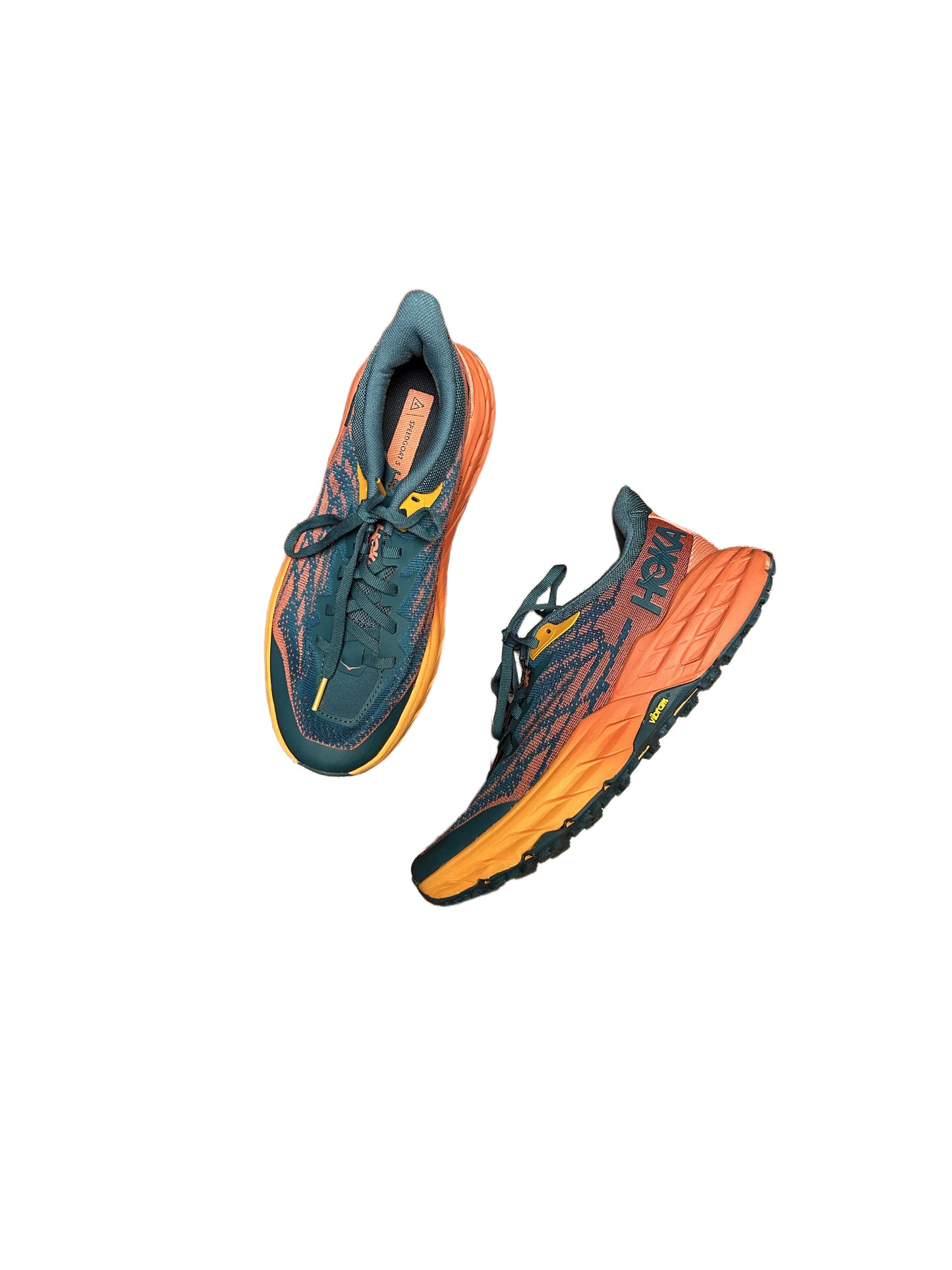 Hoka Speedgoat 5 Mujer Trailrunning Naranja Verde Talla 39