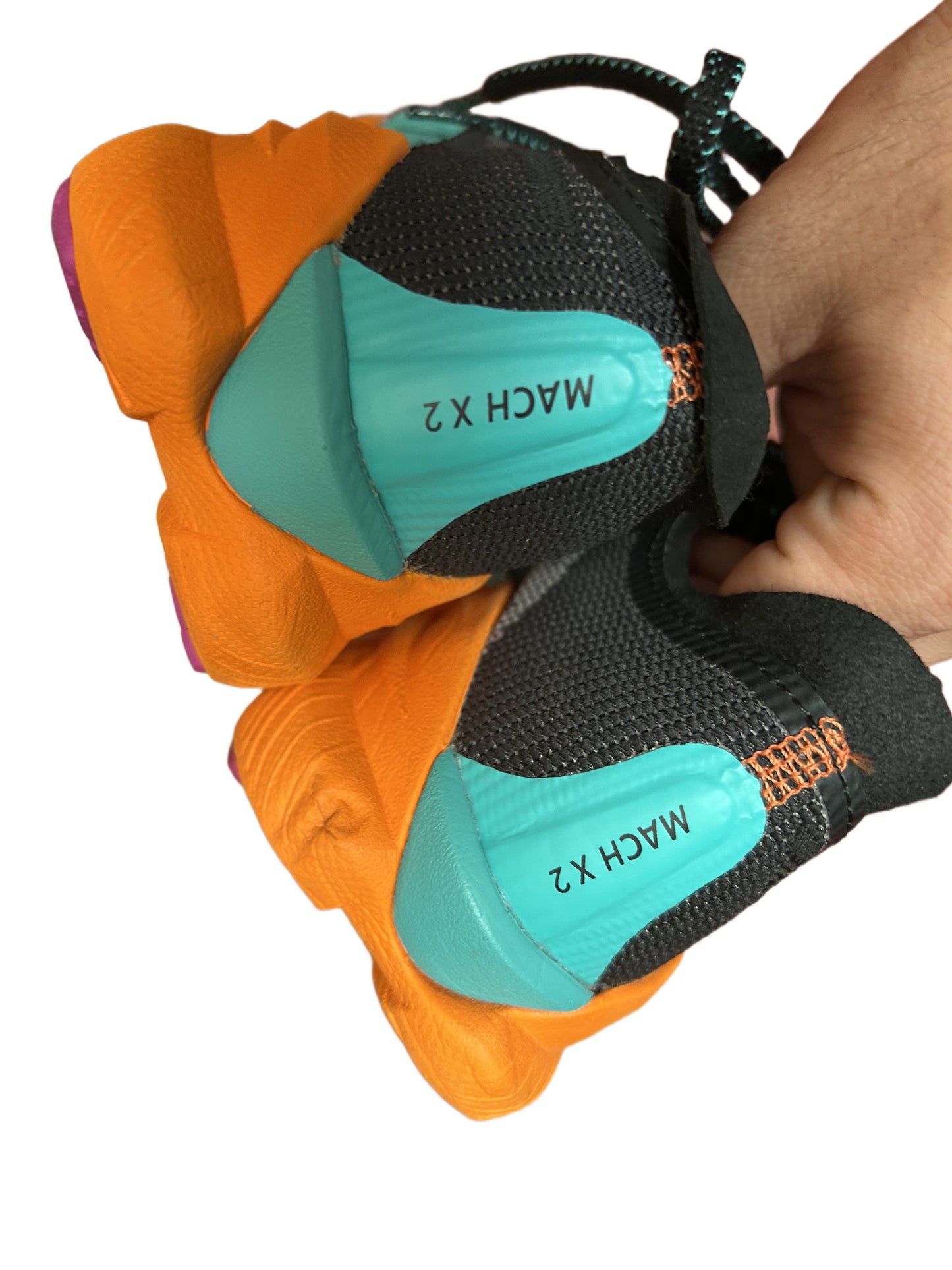 Hoka Mach X2 Gris/Naranjo/Turquesa 38 EU